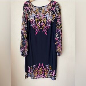 JM Collection Floral Long Sleeve Dress